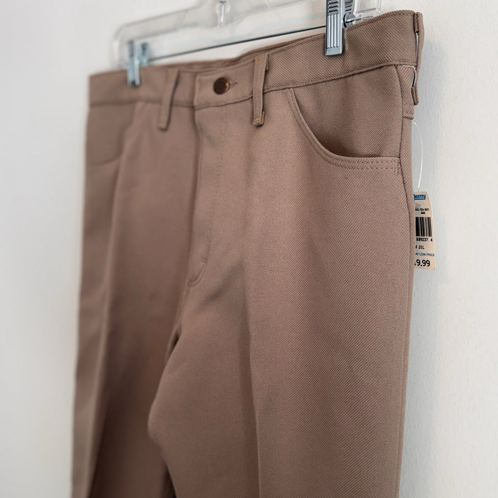 Wrangler Wrancher Dress Jeans Taupe Brown Men’s 36x31 Made in USA NWT Vintage
