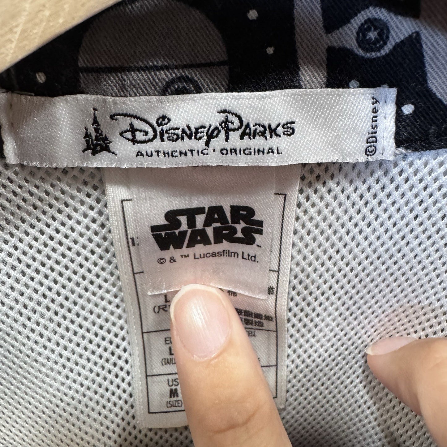Disney Parks Star Wars Button Up Shirt Men’s M | Ships & Death Star Print