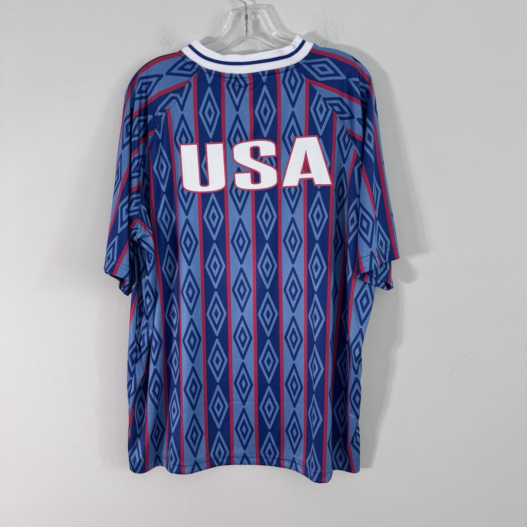 Umbro USA Retro Soccer Jersey Men Medium Blue Blokecore Y2K Football Shirt NWT