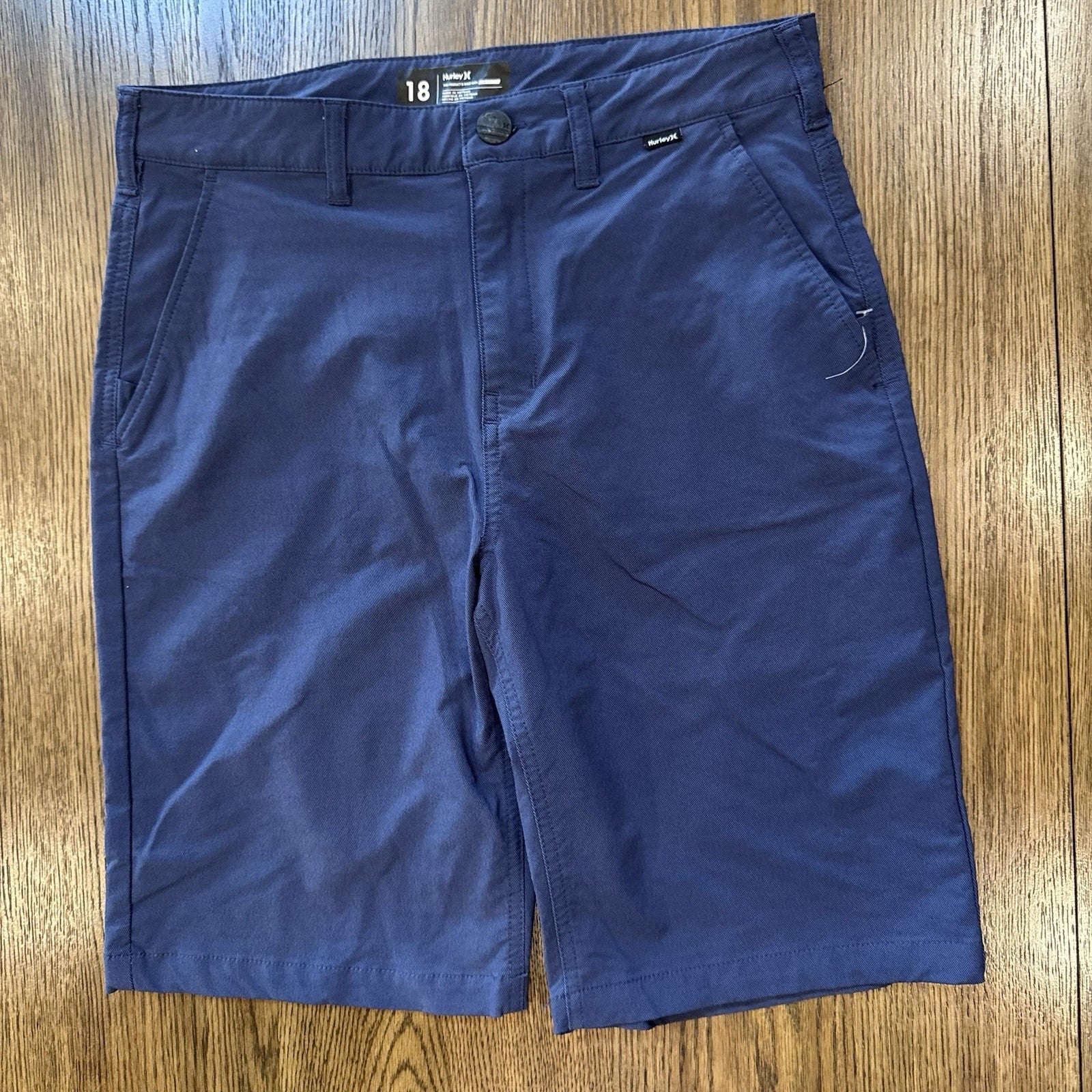 Hurley x Nike Dri-FIT Hybrid Shorts Navy Blue Size 18 Boys Performance Golf