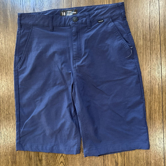 Hurley x Nike Dri-FIT Hybrid Shorts Navy Blue Size 18 Boys Performance Golf