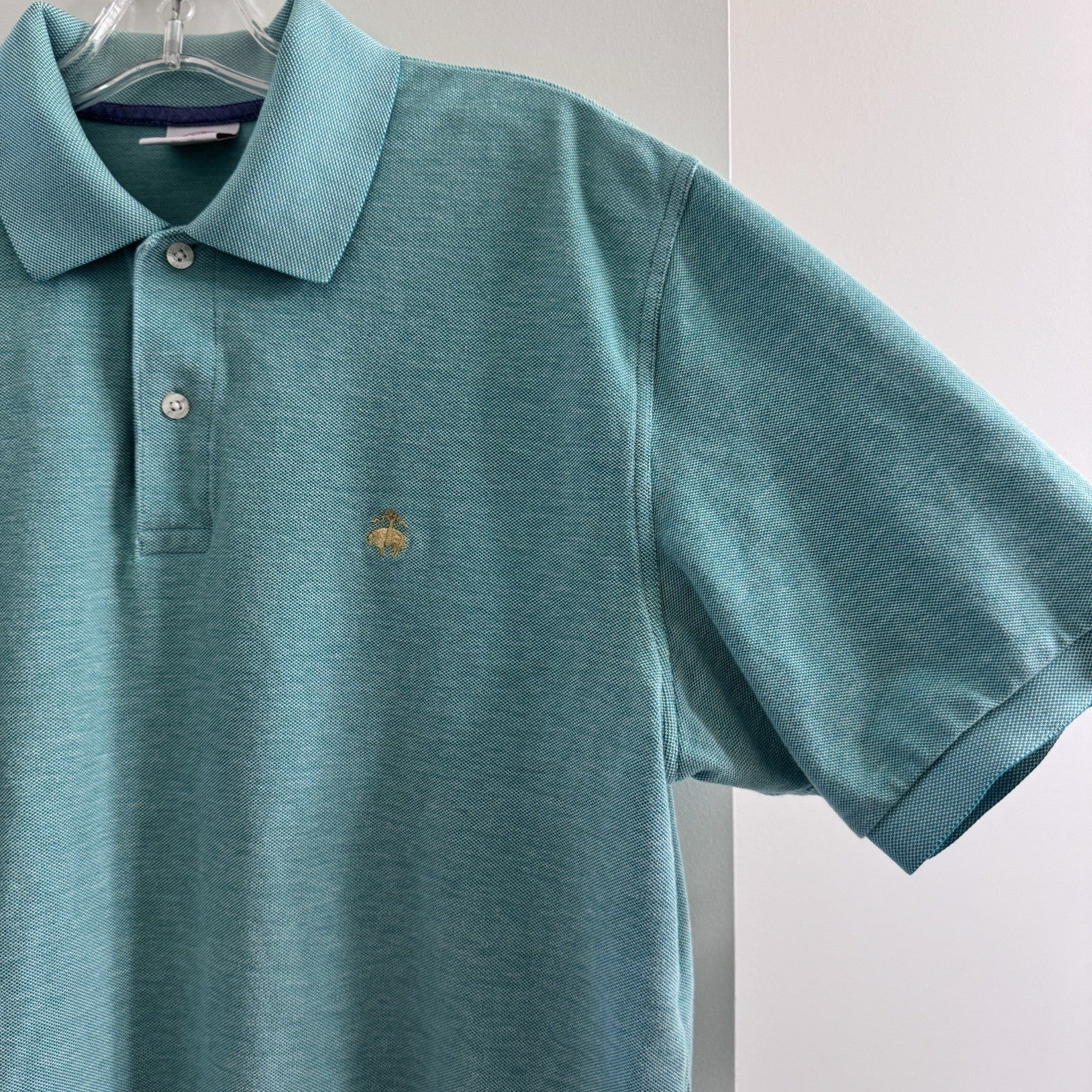 Brooks Brothers 346 Green Performance Polo Shirt L Original Fit 100% Cotton