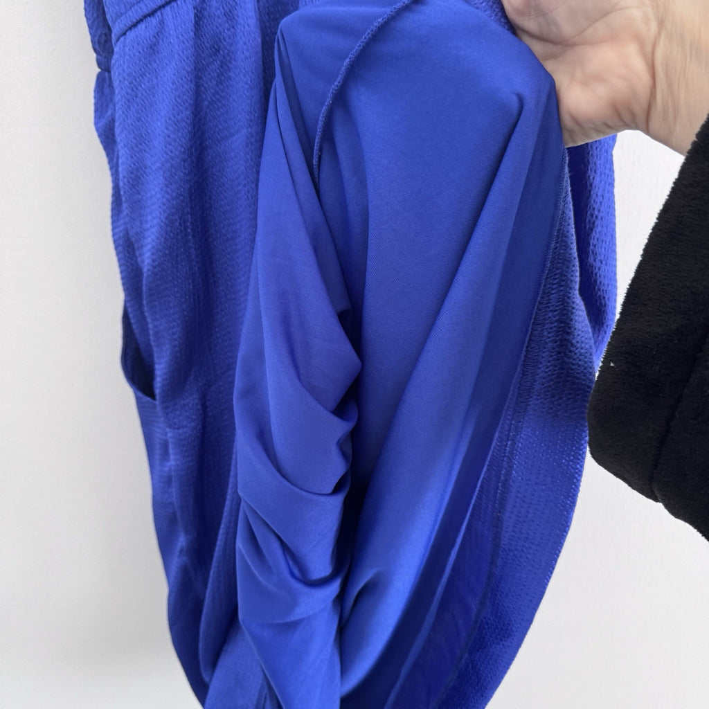 Motherhood Maternity Cobalt Blue Maxi Dress M Sleeveless Pockets