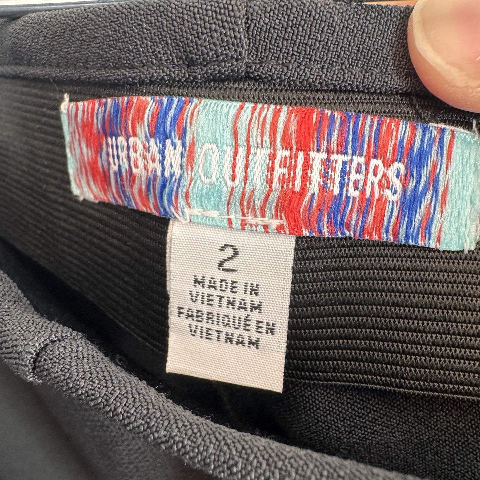 Urban Outfitters Womens Size 2 Black Flare Pants High Rise Stretch Retro