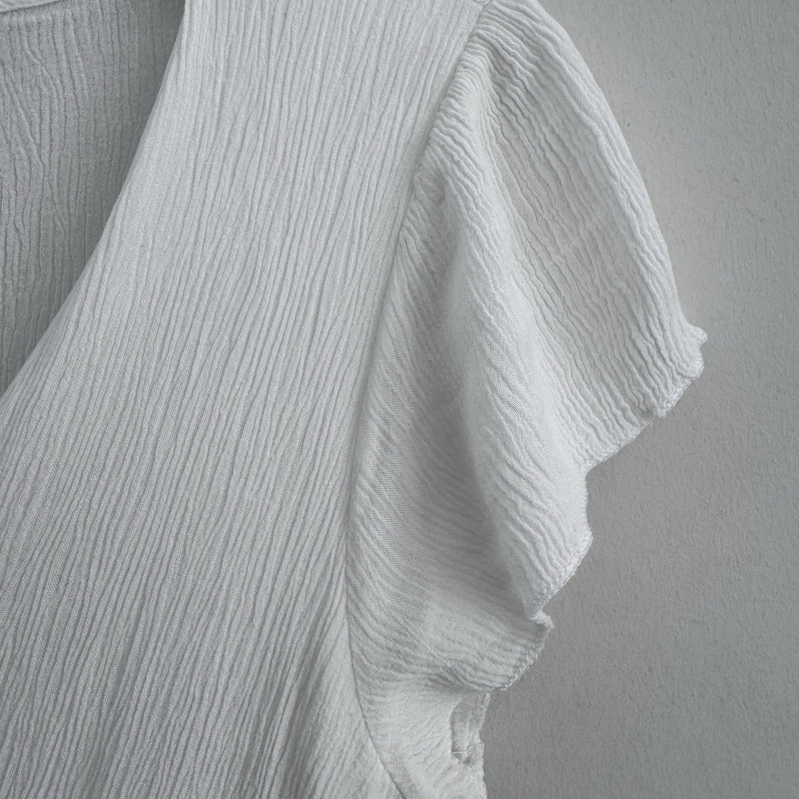 Altar’d State White Ruffle Tiered Dress L Surplice V Neck Boho