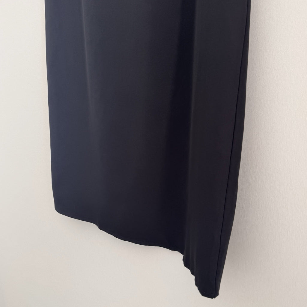 She + Sky Black Short Sleeve Shift Dress Women's Size L Keyhole Back  Boutique