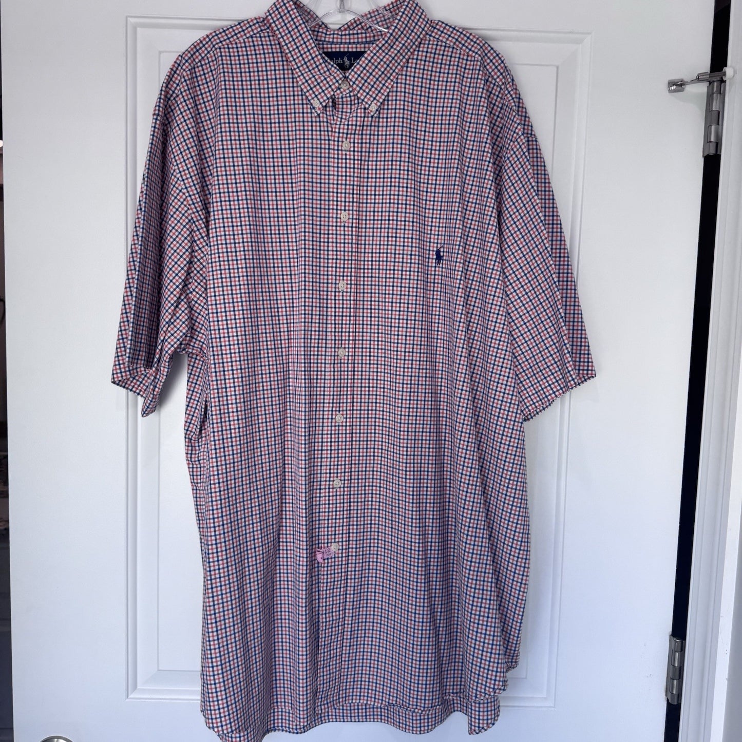 Ralph Lauren Classic Fit Plaid Button Down Shirt Mens 3XLT Tall