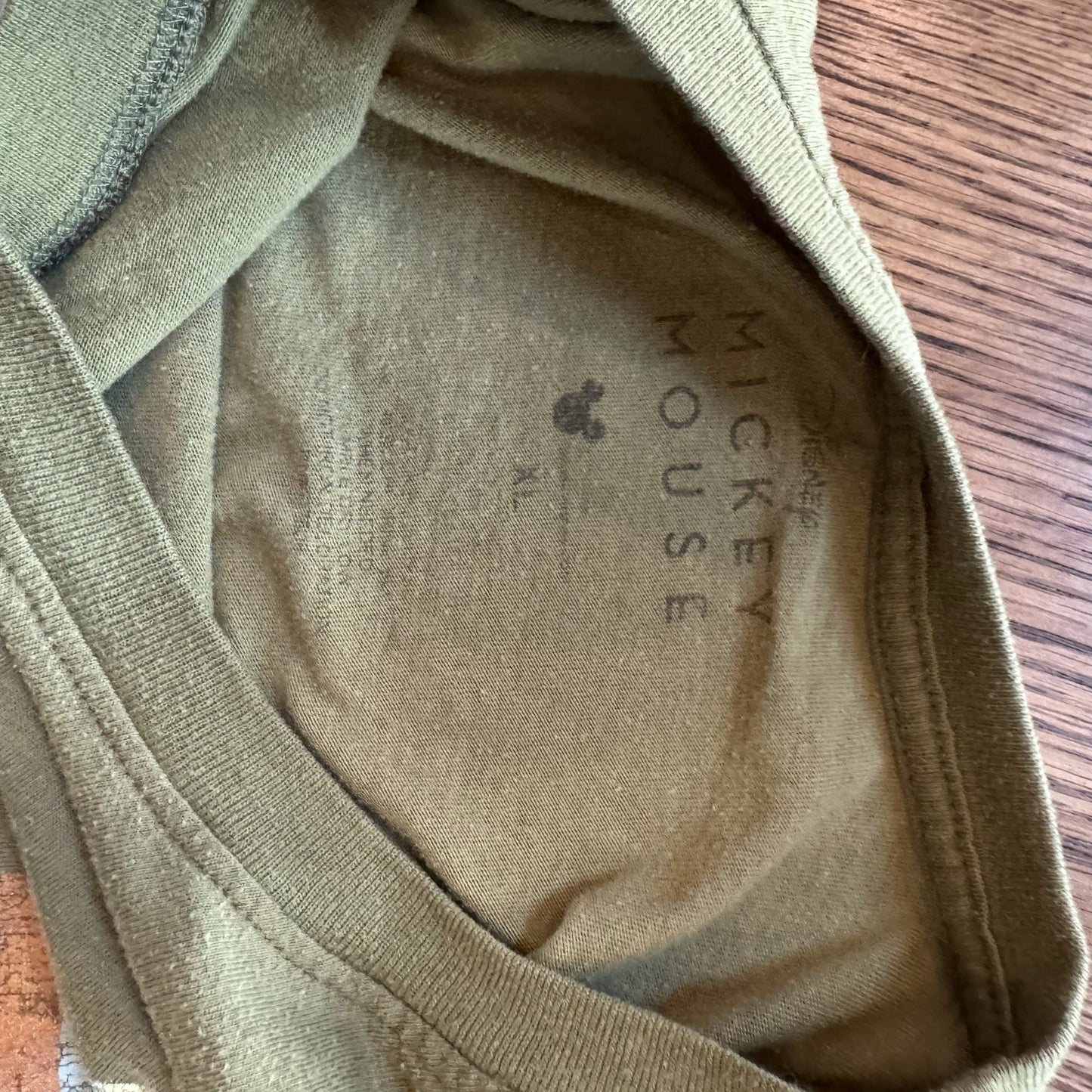 Disney Mickey Mouse “Back to Nature” T-Shirt Size XL Olive Green Nature Tee