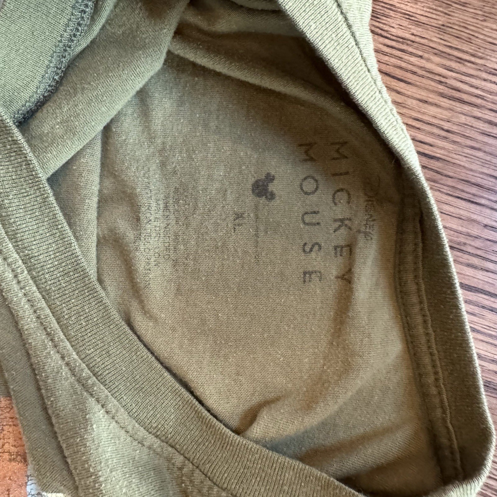 Disney Mickey Mouse “Back to Nature” T-Shirt Size XL Olive Green Nature Tee