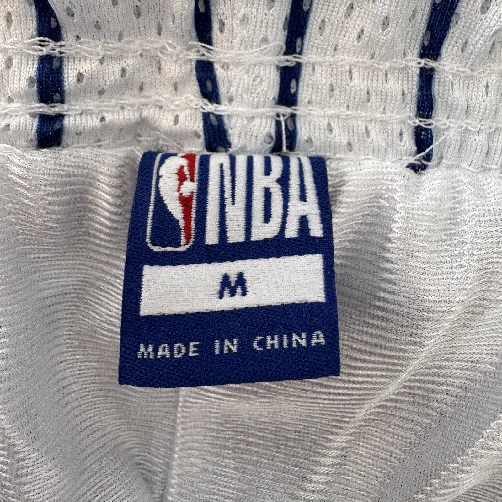 NBA Eastern Western Conference Medium Basketball Shorts White Blue Men’s NWT