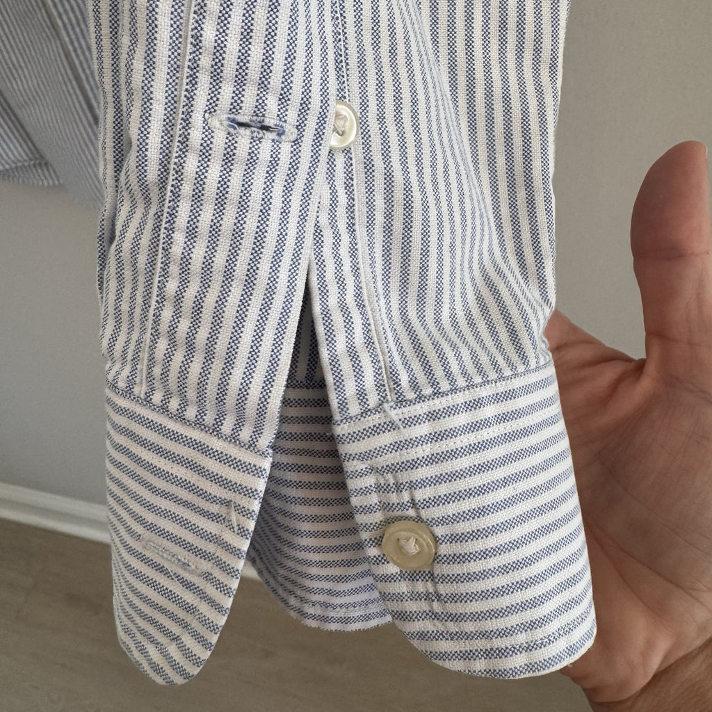 VTG Polo Jeans Co Ralph Lauren Stripe Button Down Shirt Large Cotton Men’s