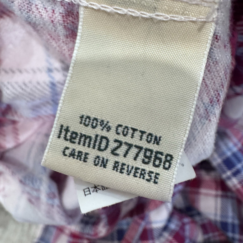 L.L. Bean Flannel Pajama Pants Pink Blue Plaid 100% Cotton Women's Medium Reg