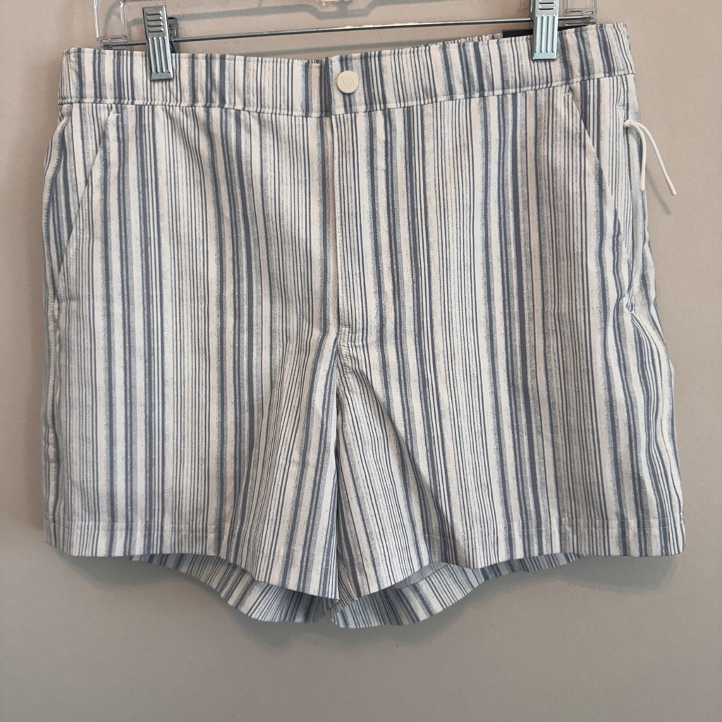 VRST Men’s 5” Resort Short Muted Denim Calm Stripe Medium NWT Quick Dry UPF 50+