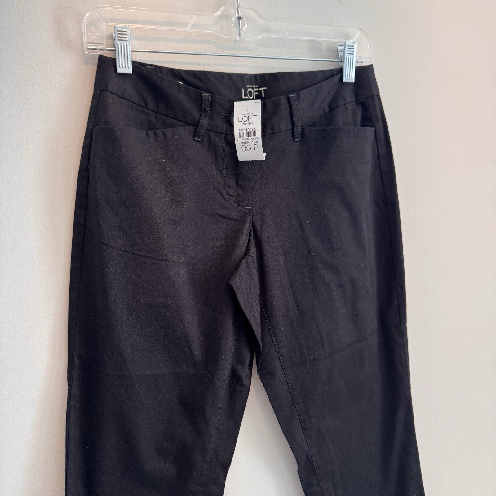 Ann Taylor LOFT Curvy Crop Pants 00P Petite Black Career Work NWT Women’s