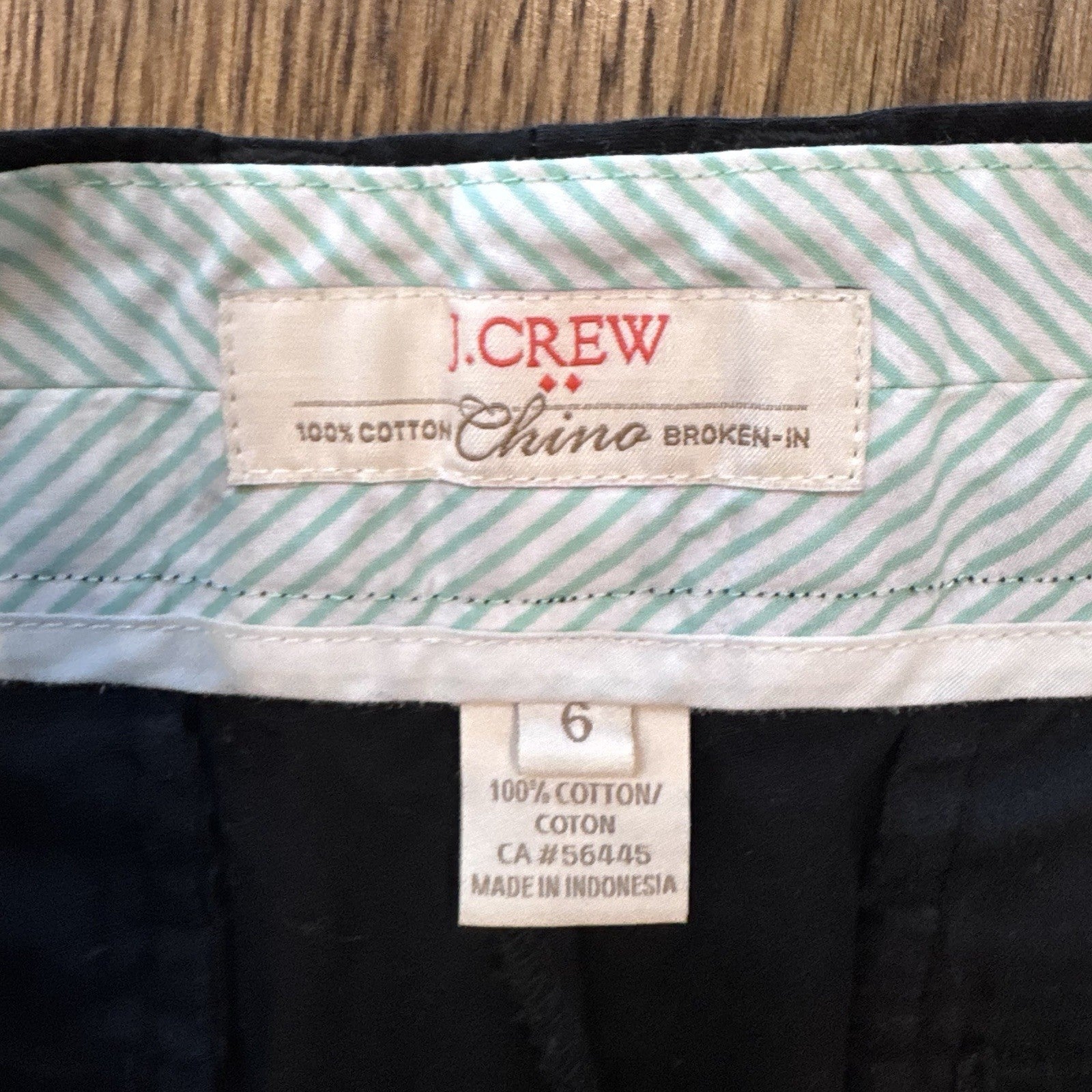 J.Crew Broken-In Chino Shorts Size 6 Navy Blue 100% Cotton Women’s Classic