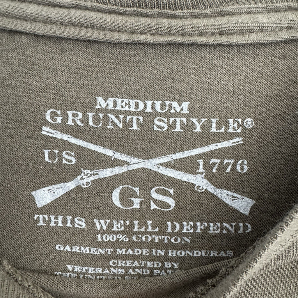 Grunt Style T Shirt Men’s Medium Grumpy Old Vet I Do What I Want Army Green