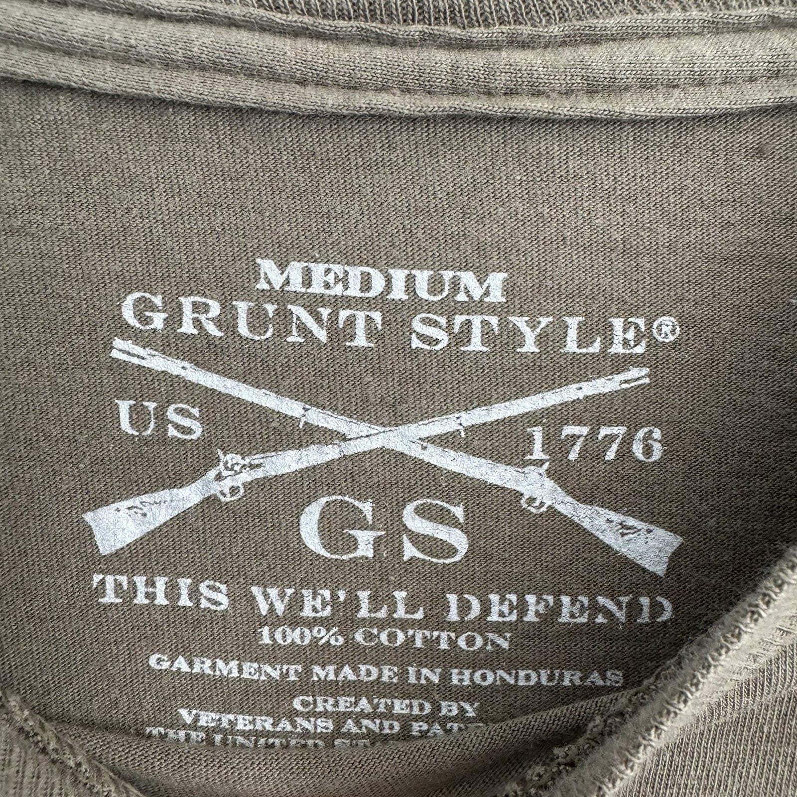 Grunt Style T Shirt Men’s Medium Grumpy Old Vet I Do What I Want Army Green