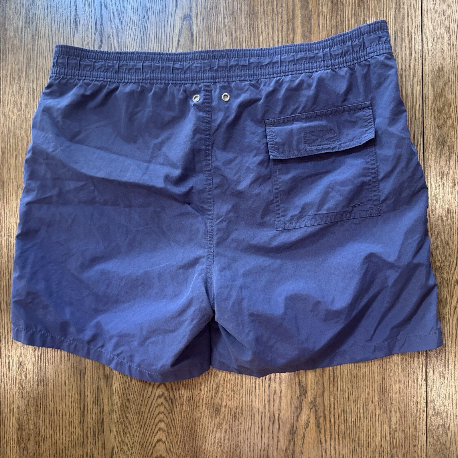 Polo Ralph Lauren Men’s Swim Trunks Size L Navy Blue Orange Mesh Lined