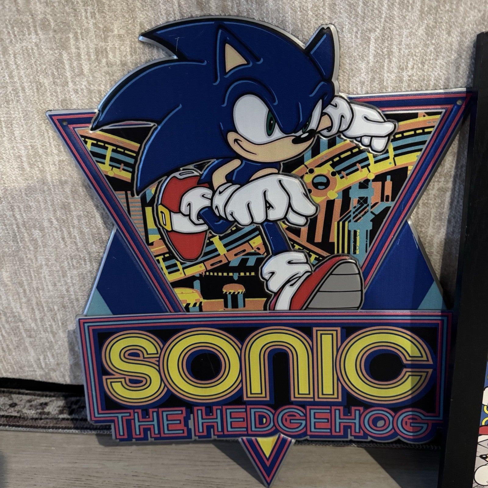 Sonic the Hedgehog Wall Art Sign & Framed Comic Print Room Decor Set