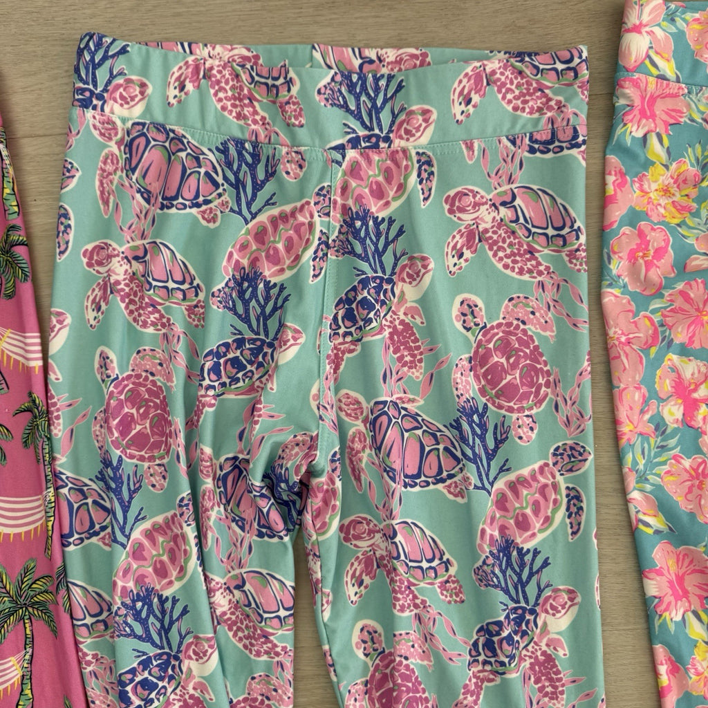 Simply Southern Leggings Lot of 4 XS S M Flamingo Palm Floral Preppy