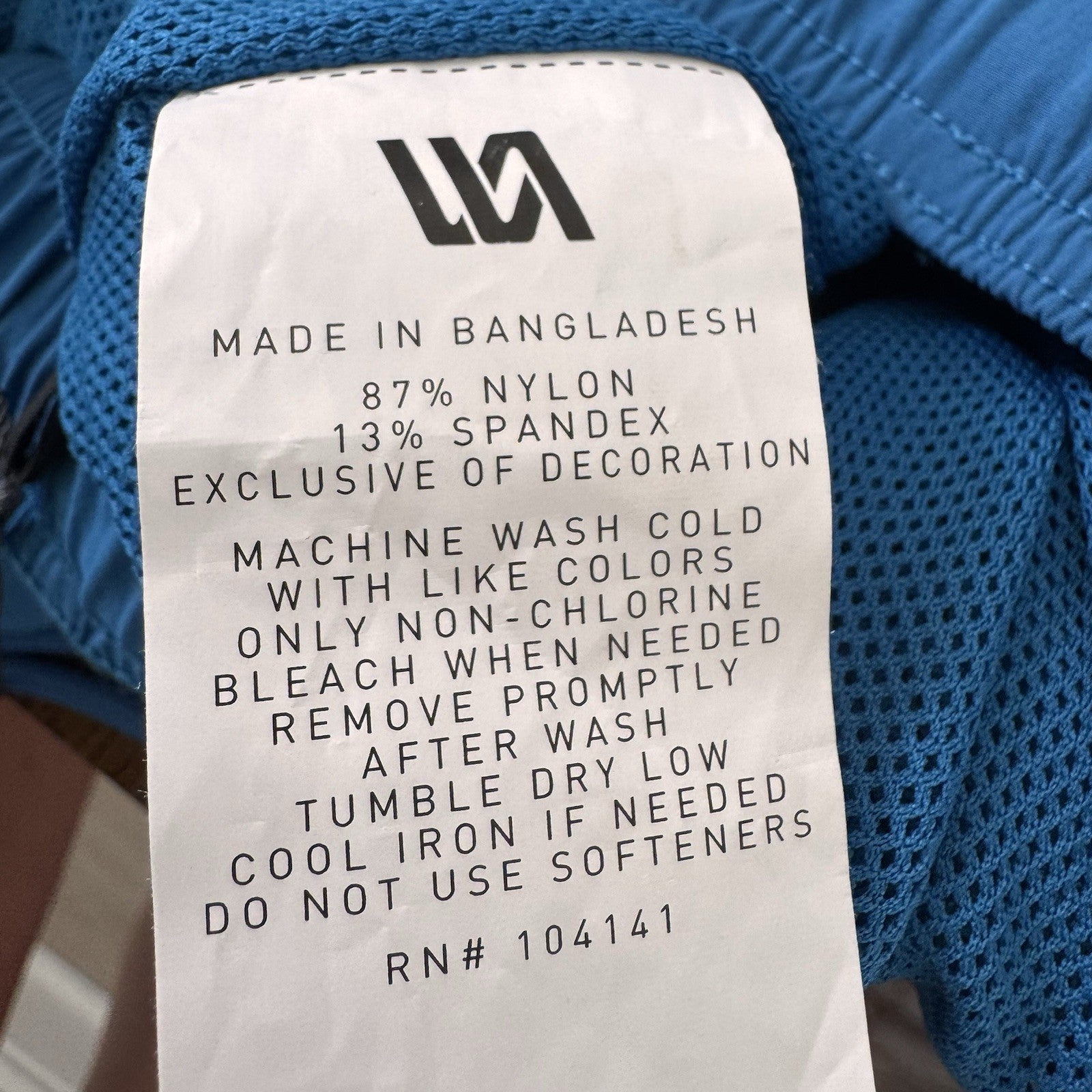 VRST Men's 5" Relaxed Short Blue Tide Size Large NWT Relaxed Fit Athletic Gym