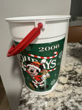 Disney World Parks Mickey Minnie 2006 Christmas Happy Holidays Popcorn Bucket
