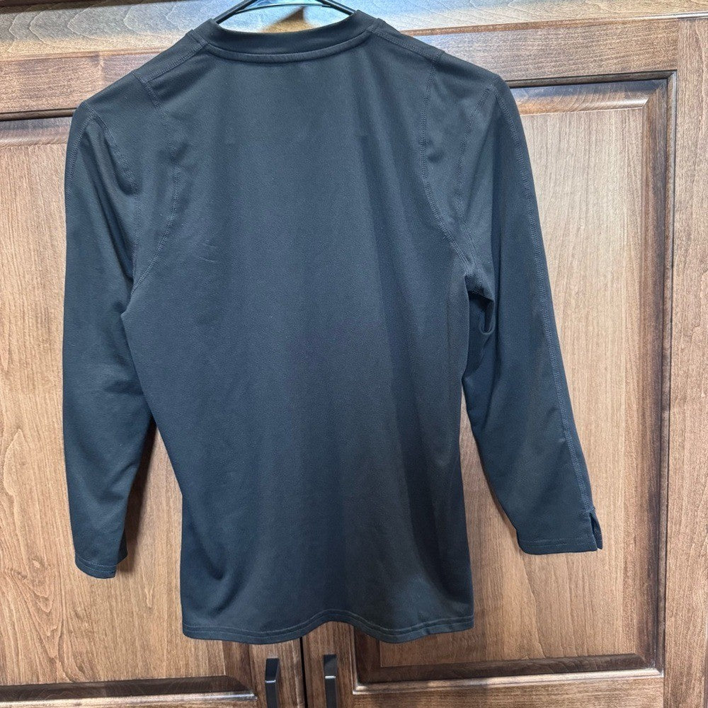 Nike Dri-Fit Long Sleeve Athletic Shirt Black V-Neck Small DA4730-010