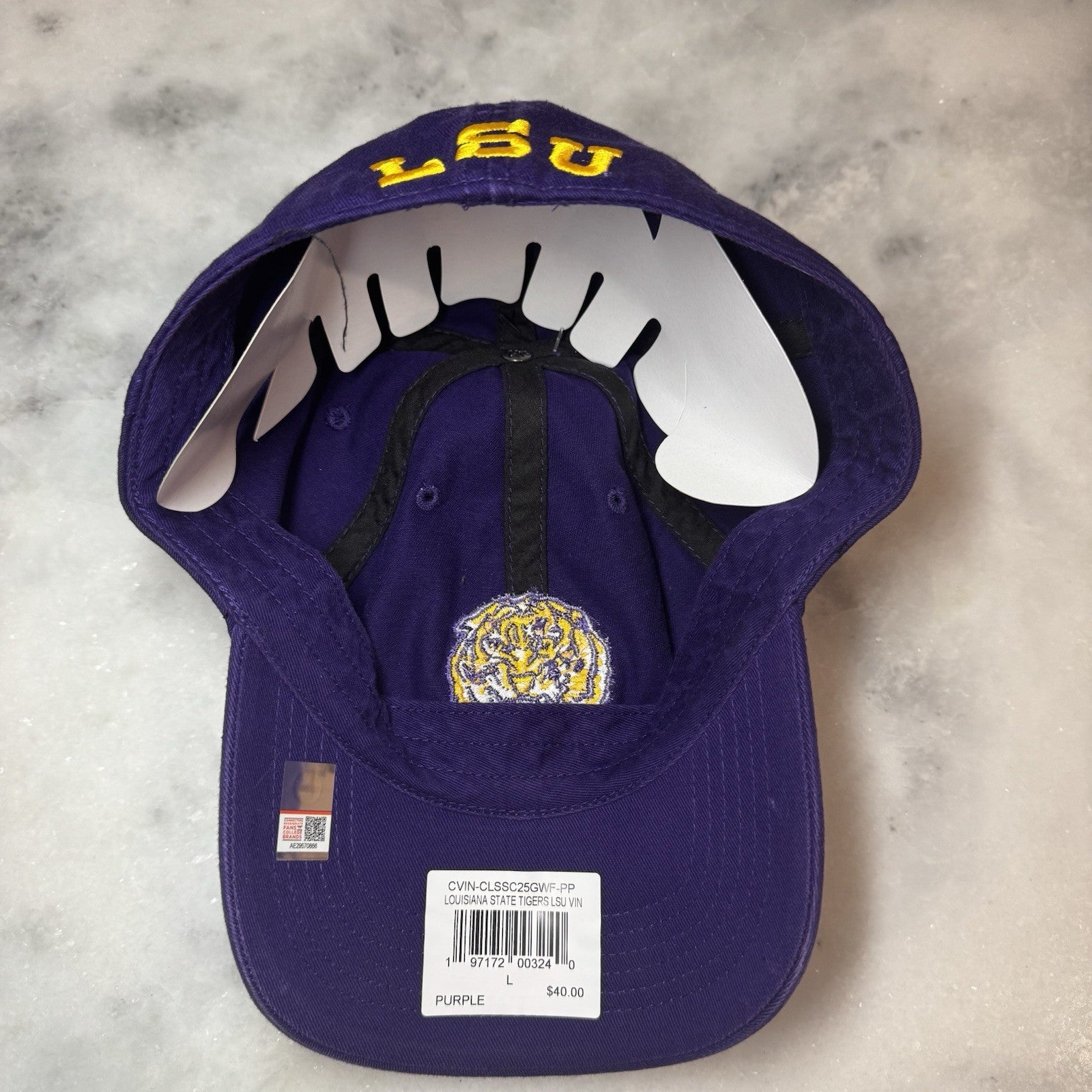 LSU Tigers '47 Franchise Fitted Cap Hat Size L New Louisiana Sports Purple