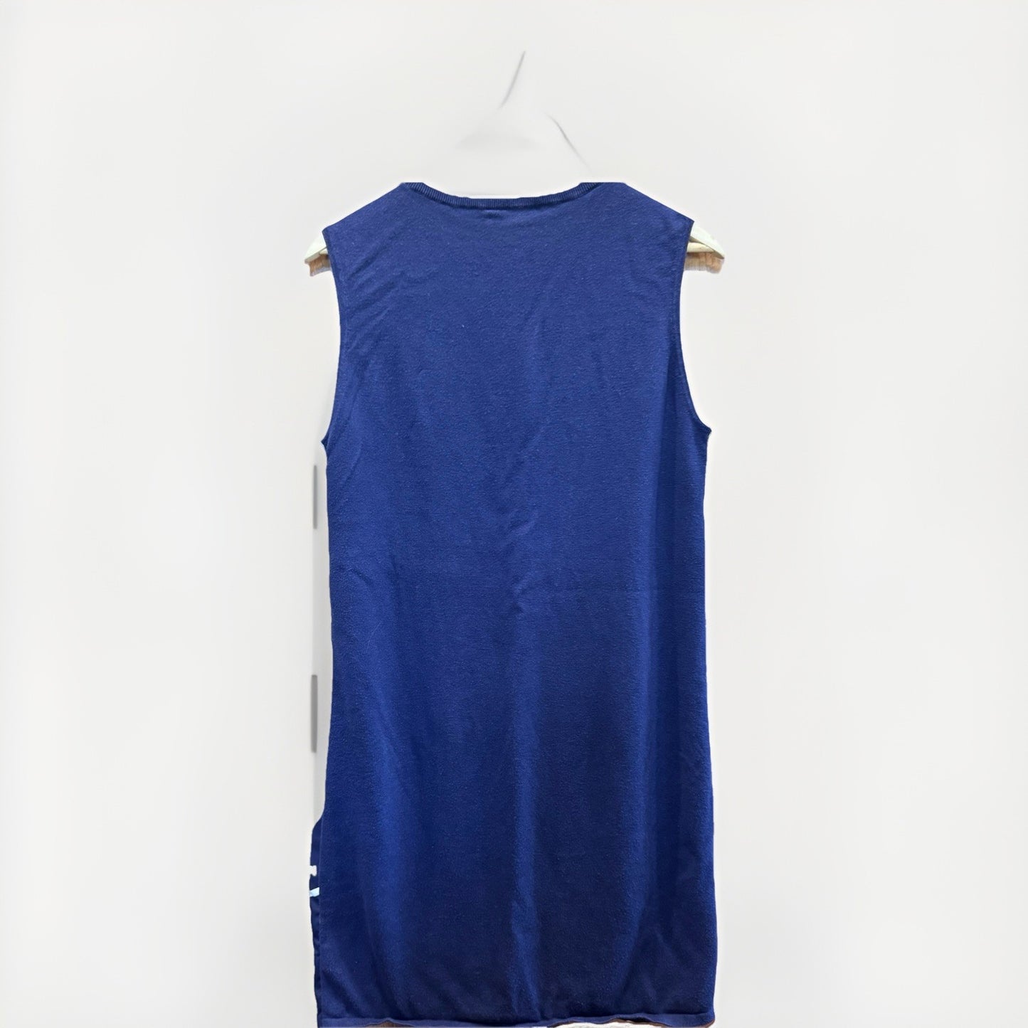 Lauren Ralph Lauren Sleeveless Abstract Print Shift Dress Navy White Size L