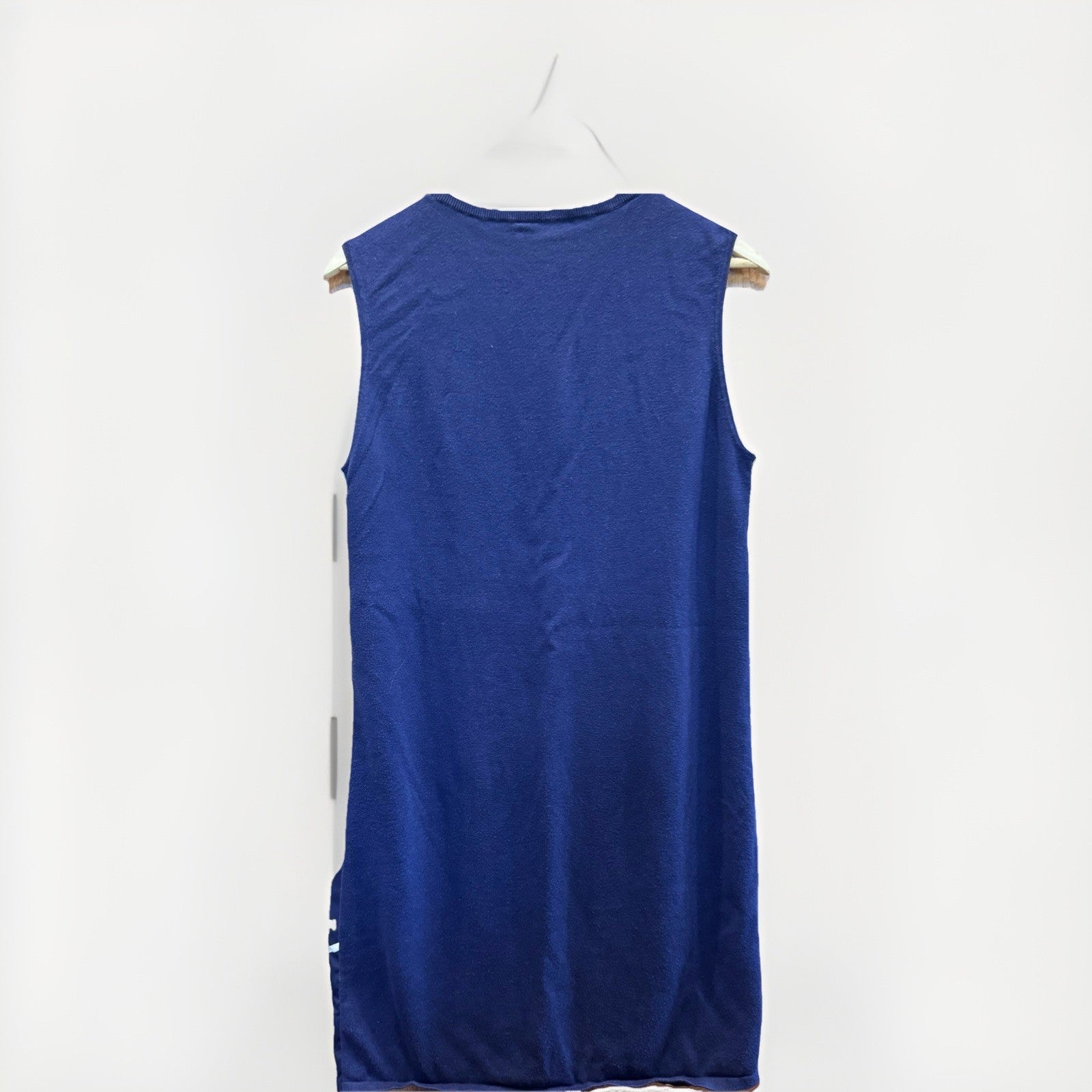 Lauren Ralph Lauren Sleeveless Abstract Print Shift Dress Navy White Size L