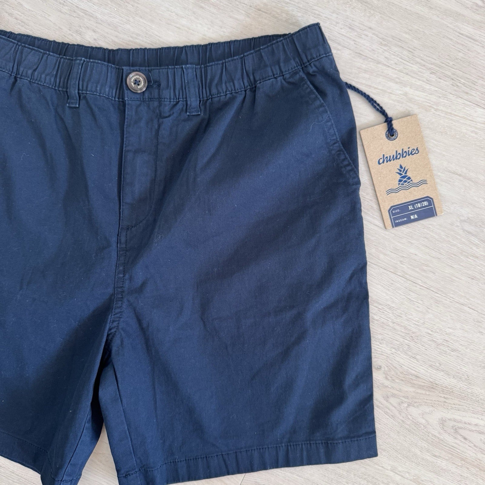 NWT Chubbies The Armadas Navy Blue Youth Originals Shorts Size XL (18/20)
