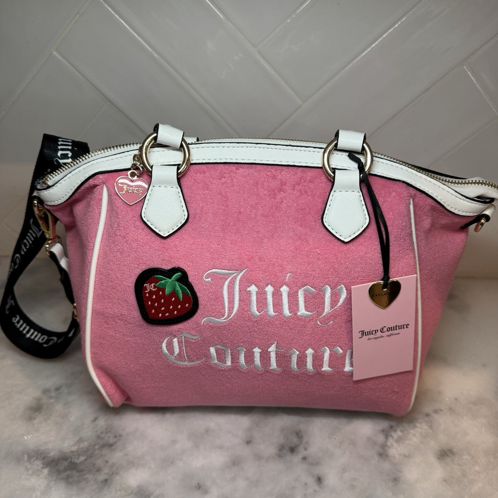 Juicy Couture Sweet N Juicy Apple Satchel, Pink Lemonade NWT
