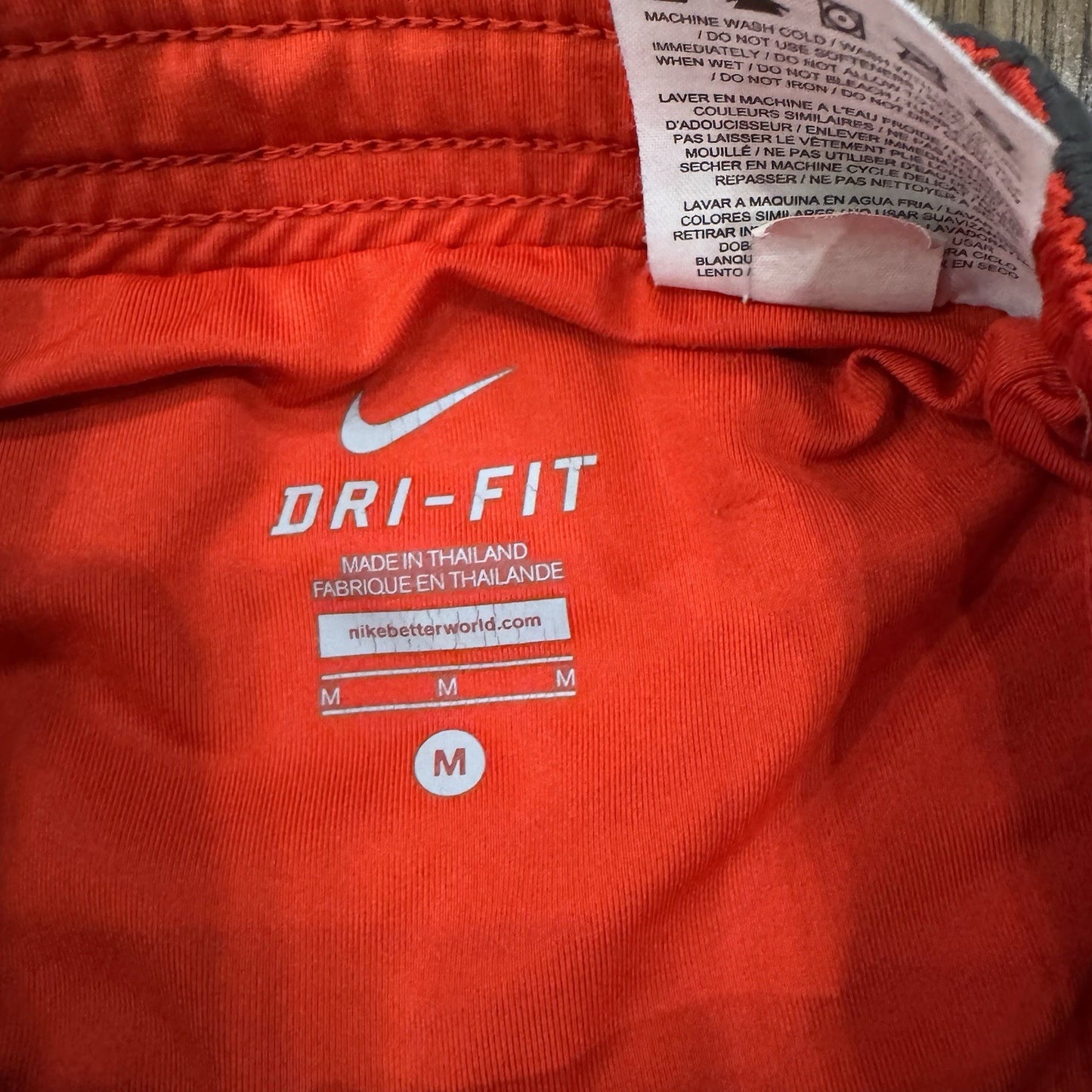 Nike Dri-FIT FAST Black Grid Athletic Shorts Men’s M Red Trim Zip Pocket
