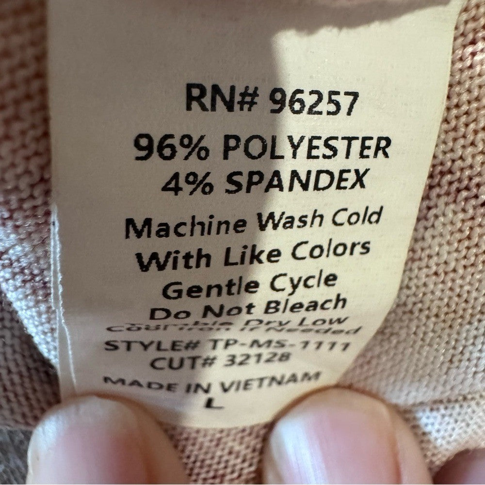 PerSeption Concept Plaid Mock Neck Long Sleeve Blouse | Size L