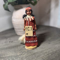 Vintage Indien Art Eskimo Doll Saint-Tite Quebec Canada Leather Suede 7.5" Tag