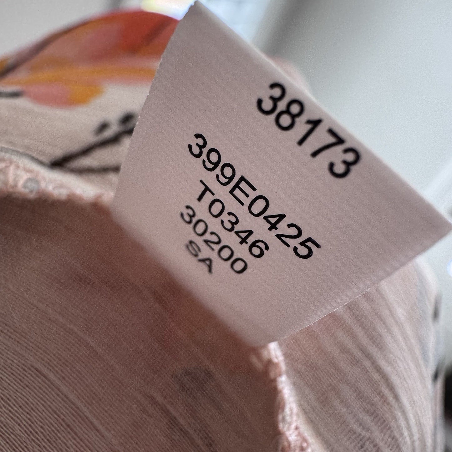 American Rag Floral Kimono Duster Medium Boho Sheer Peach Open Front