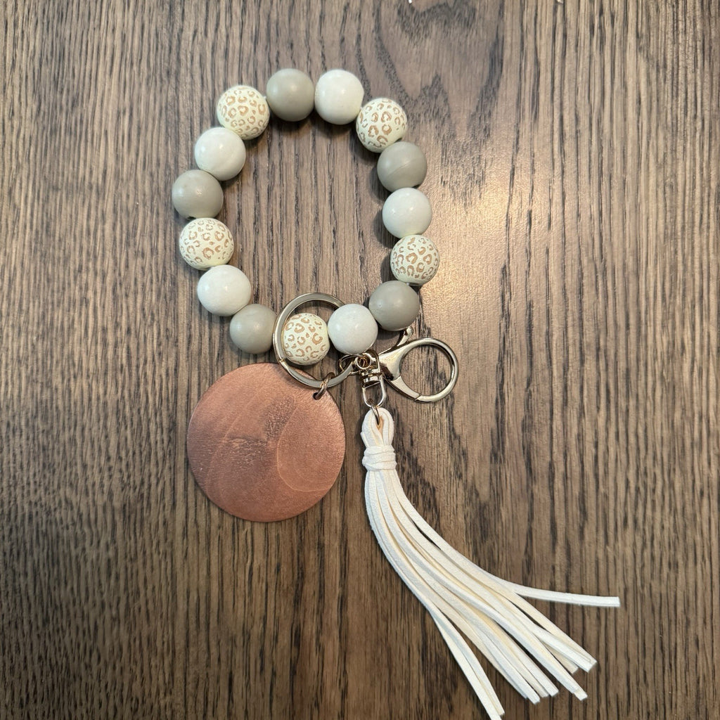 MAMA Beaded Keychain with Tassel