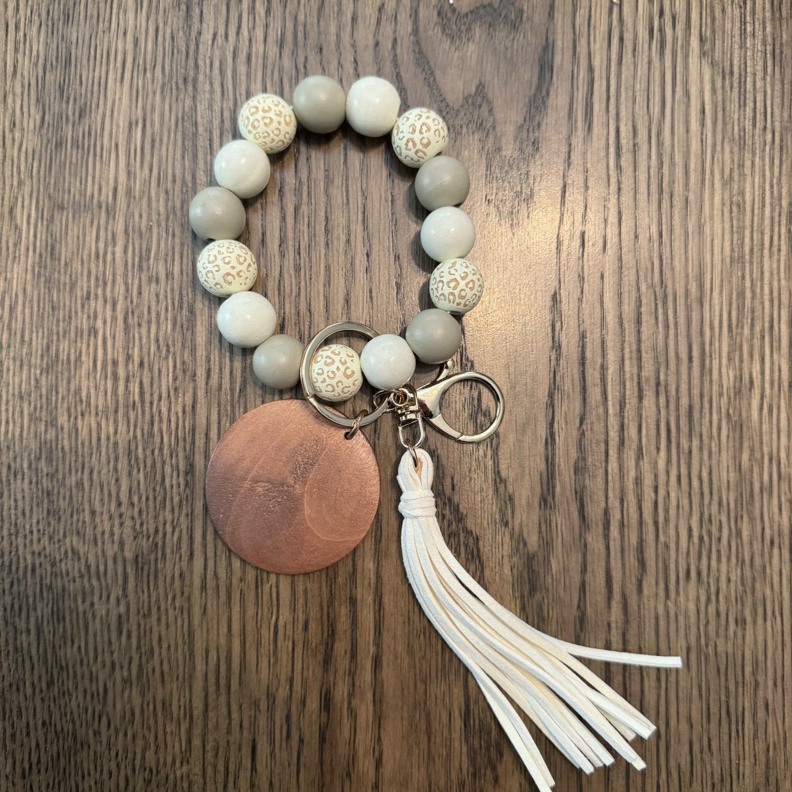 MAMA Beaded Keychain with Tassel