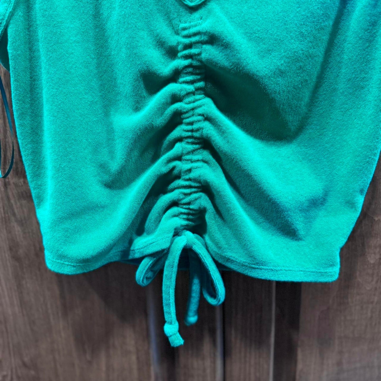 Juicy Couture green crop top with tie detail size small