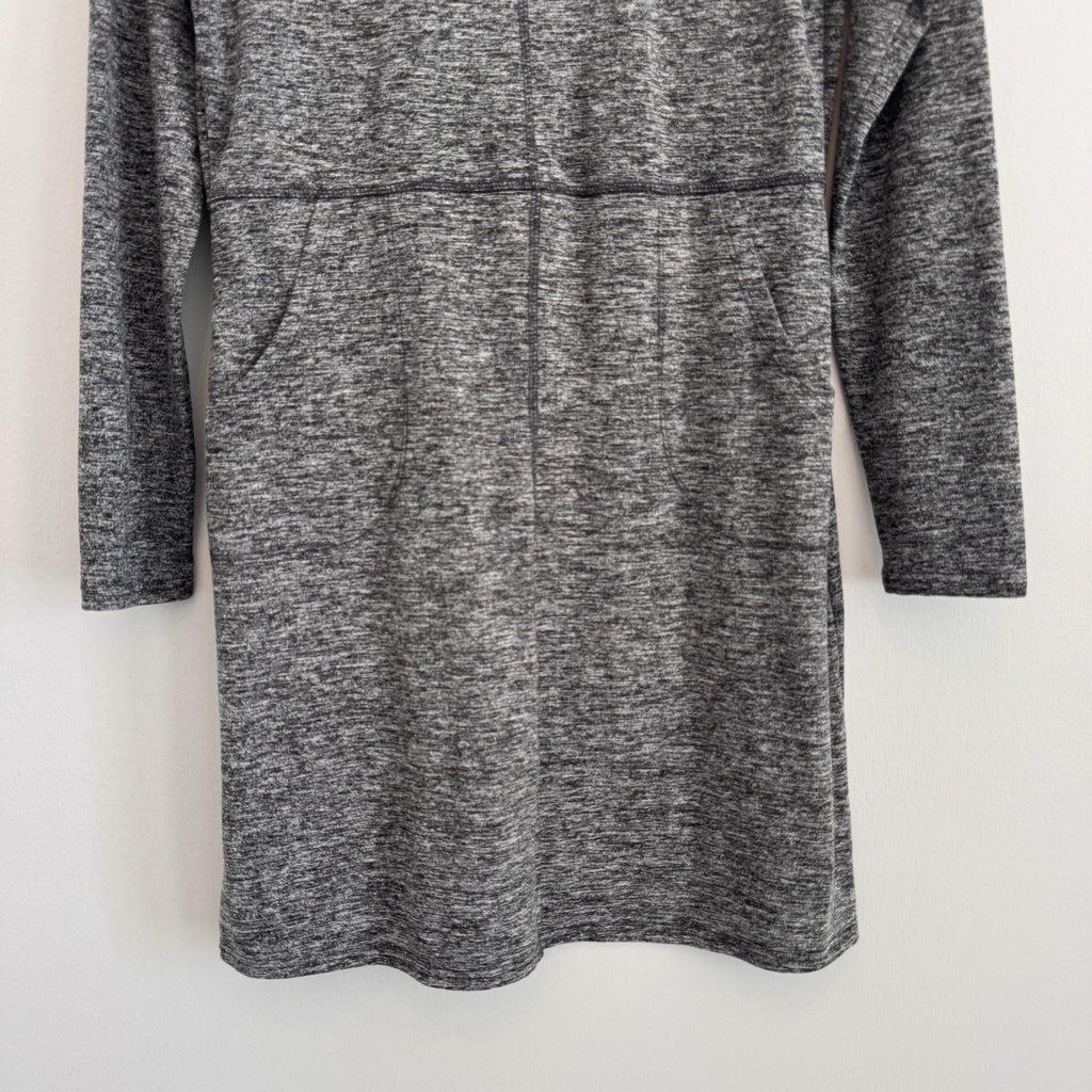 The Limited Gray Space Dye Active Dress XS Pockets Long Sleeve Heathered