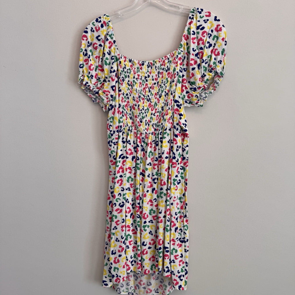 Cabana by Crown & Ivy XL Smocked Dress Leopard Puff Sleeve Boho  Women’s