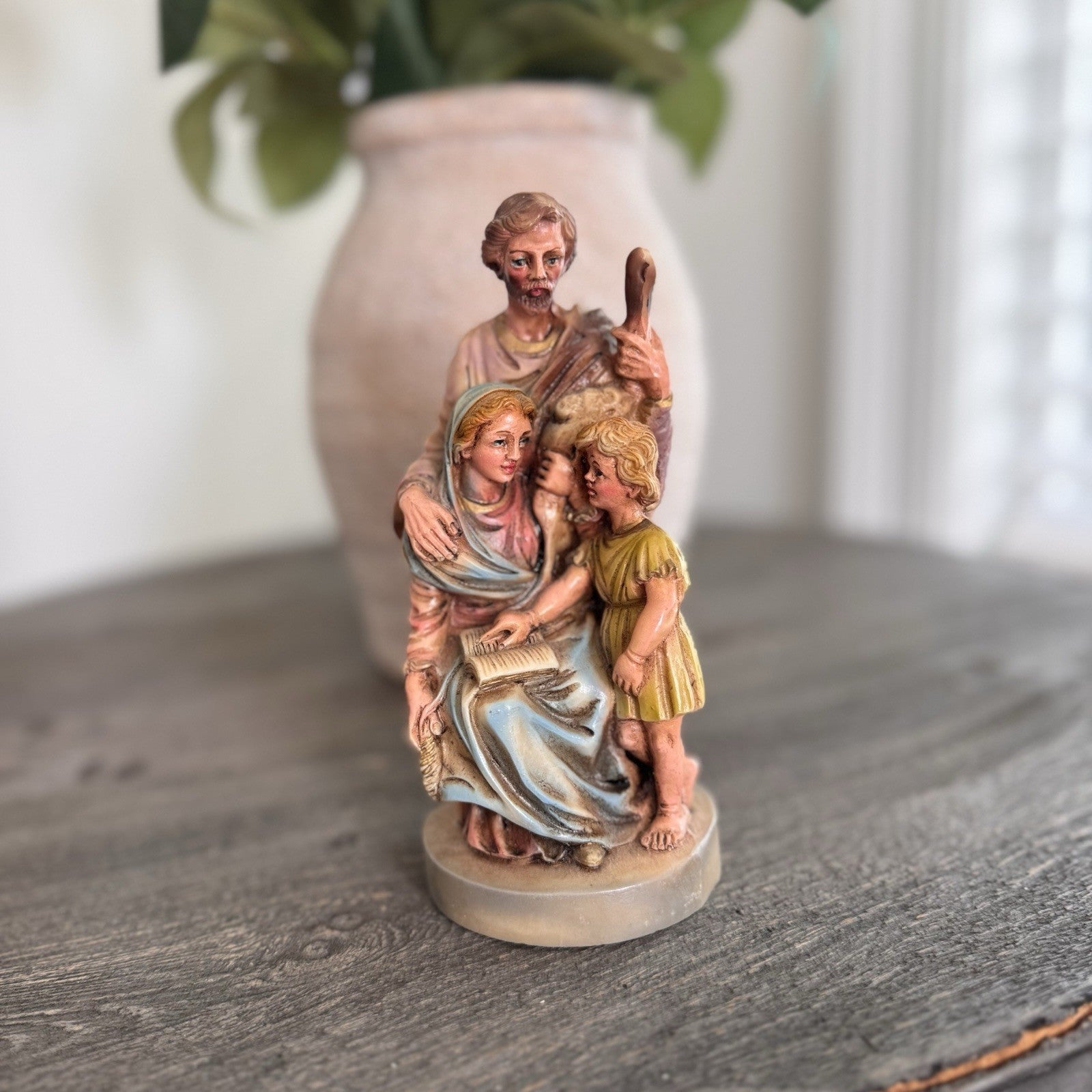 Vintage Holy Family Figurine Made in Italy Nativity Jesus Mary Joseph 7"