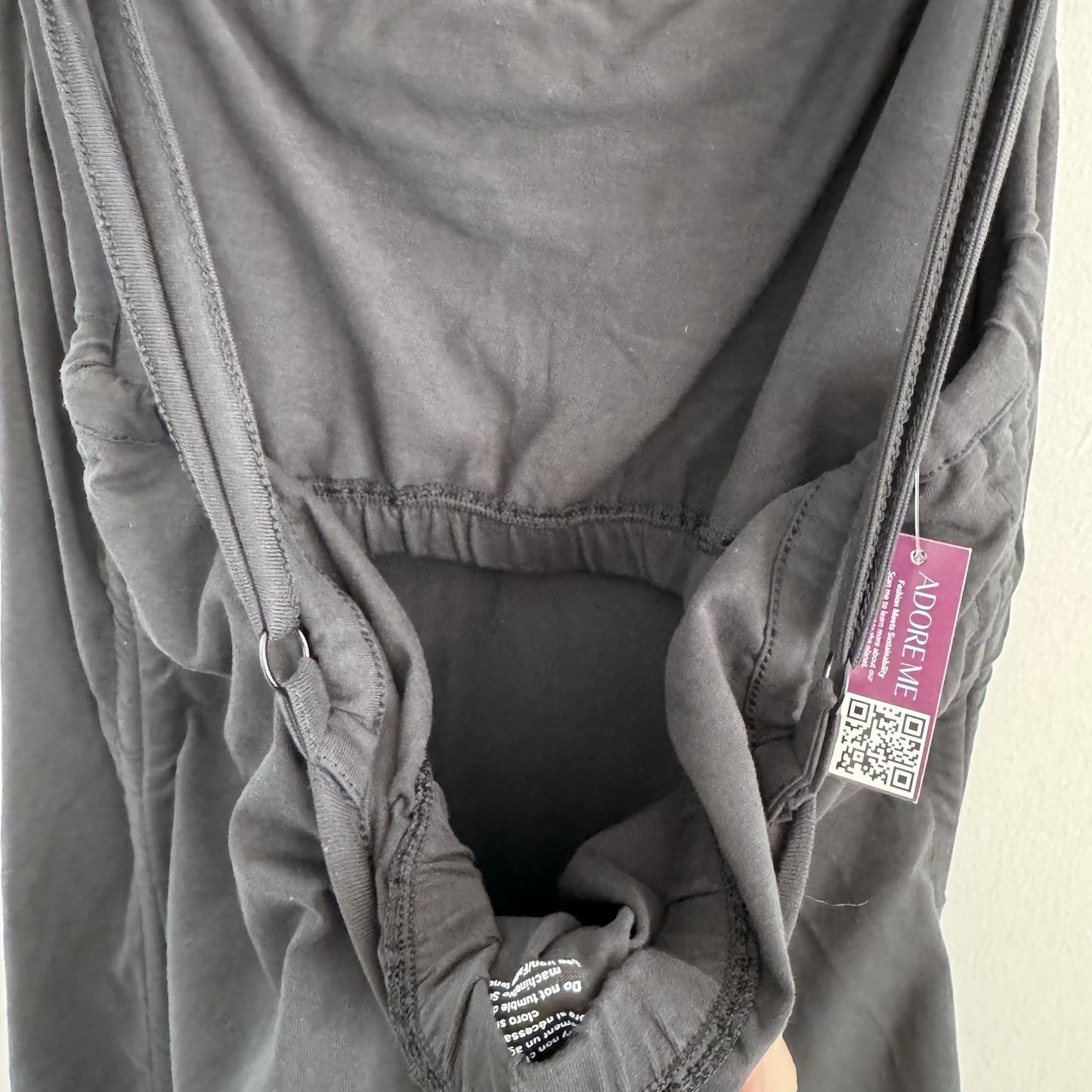 Adore Me Black Cami Slip Dress NWT Plus Size 2X Ruched Side