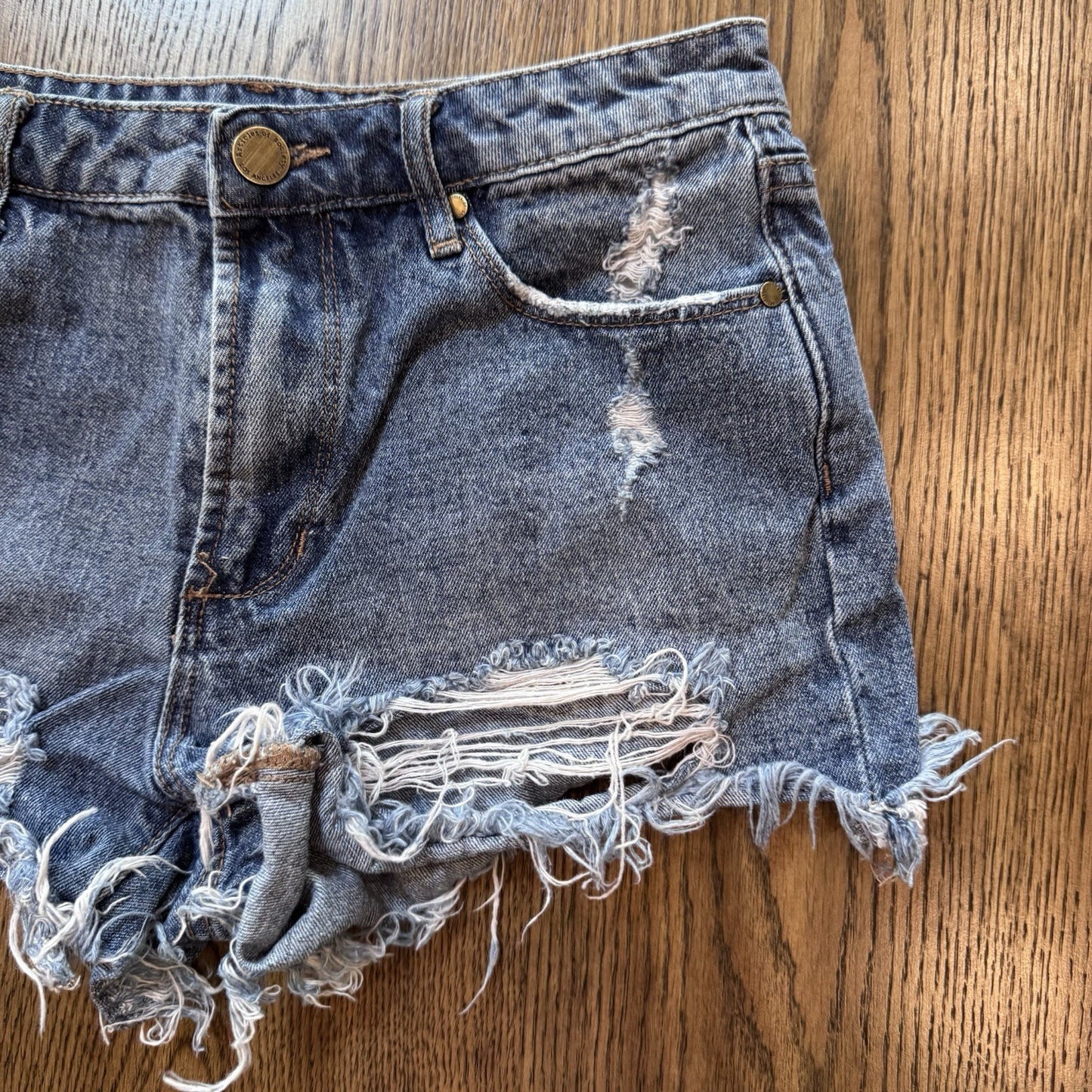 Articles of Society Distressed Jean Shorts Women’s Size 25 Raw Hem Fraye
