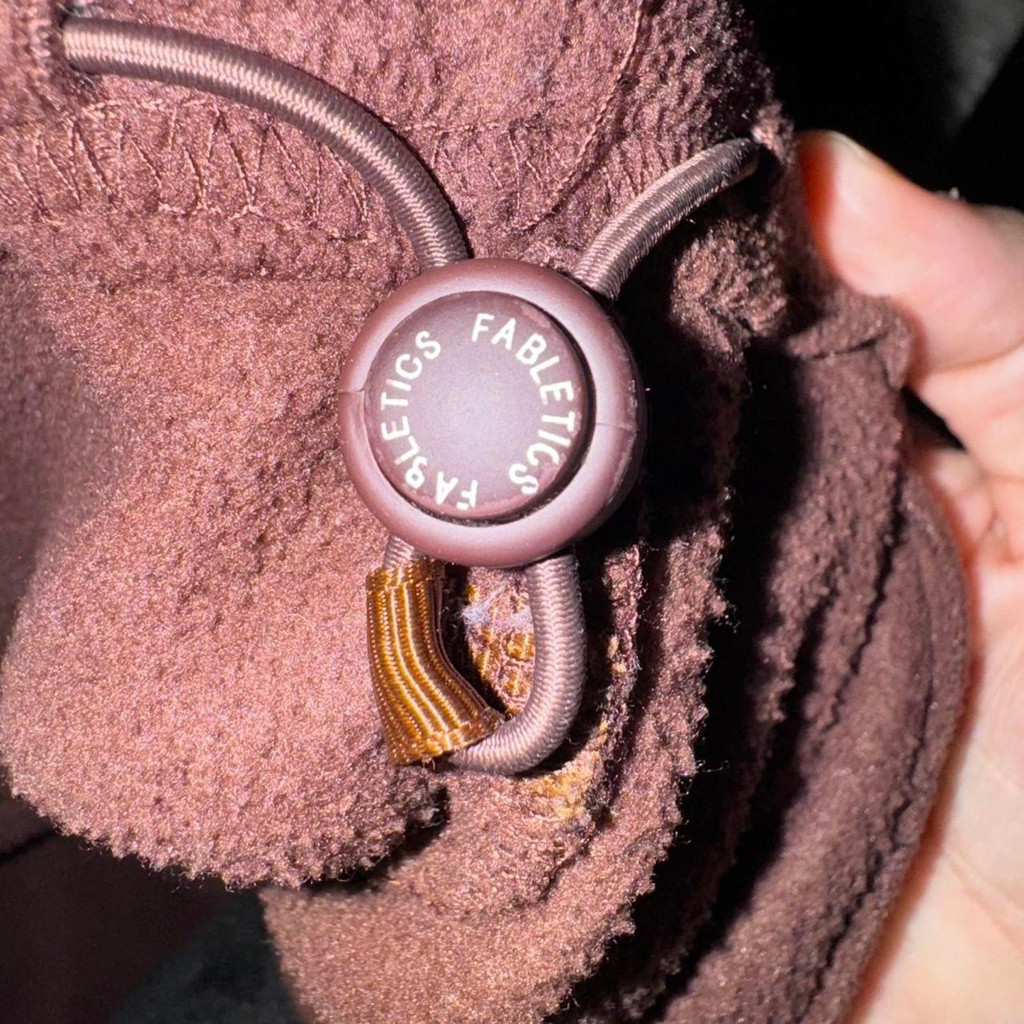 Fabletics brown quarter zip fleece Large