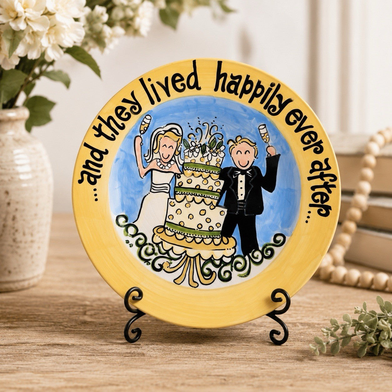 Glory Haus Wedding Plate And They Lived Happily Ever After 10”