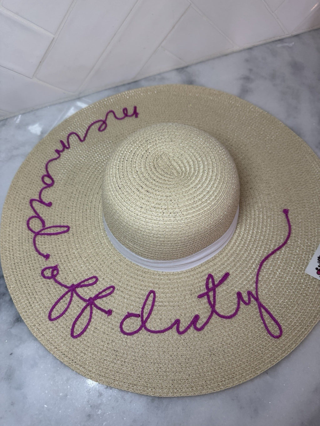 Katydid Mermaid Off Duty Wide Brim Straw Sun Hat NWT