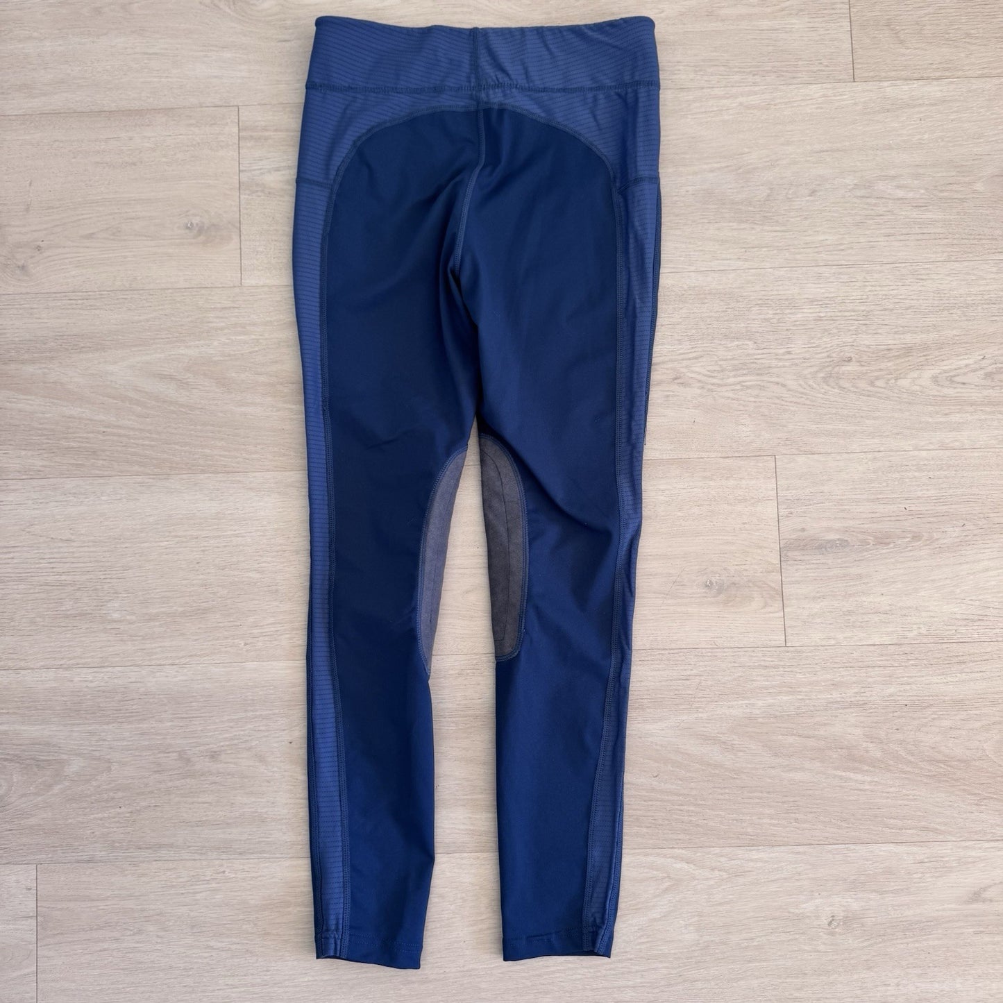 FitsT4 Sports Womens Riding Leggings Breeches Knee Patch Blue Size S