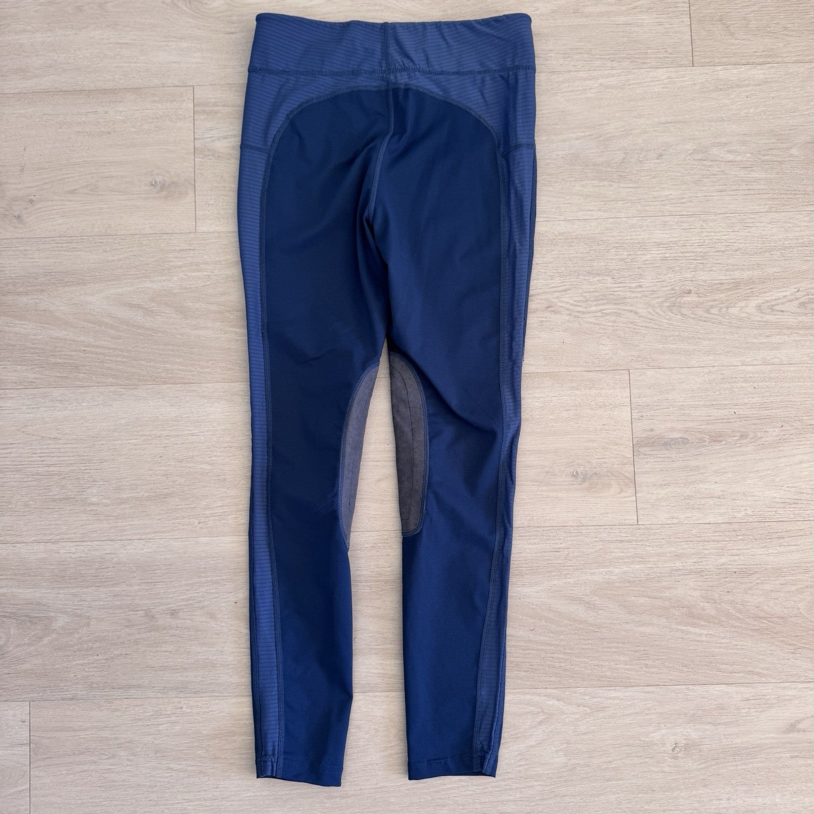 FitsT4 Sports Womens Riding Leggings Breeches Knee Patch Blue Size S