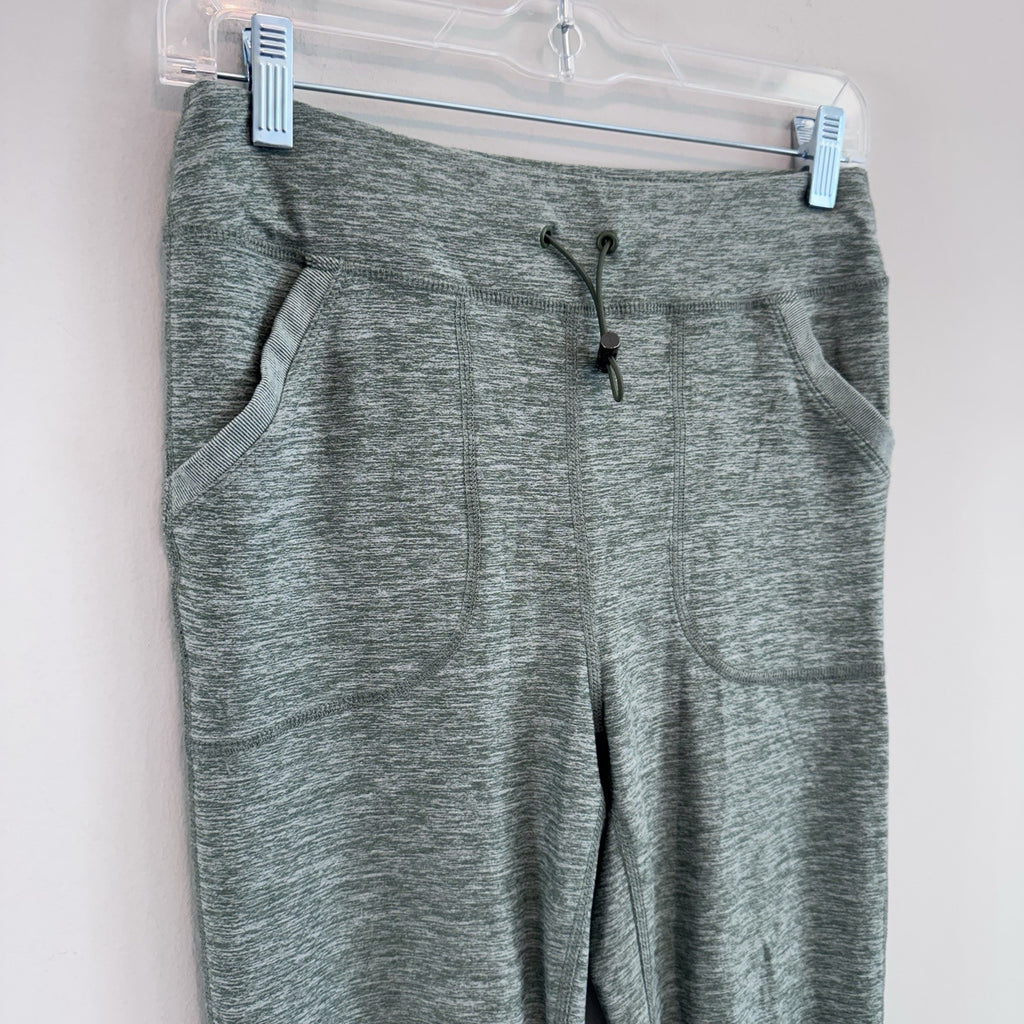 Nine West Active Heather Green Joggers Medium High Waisted Drawstring Sweatpants